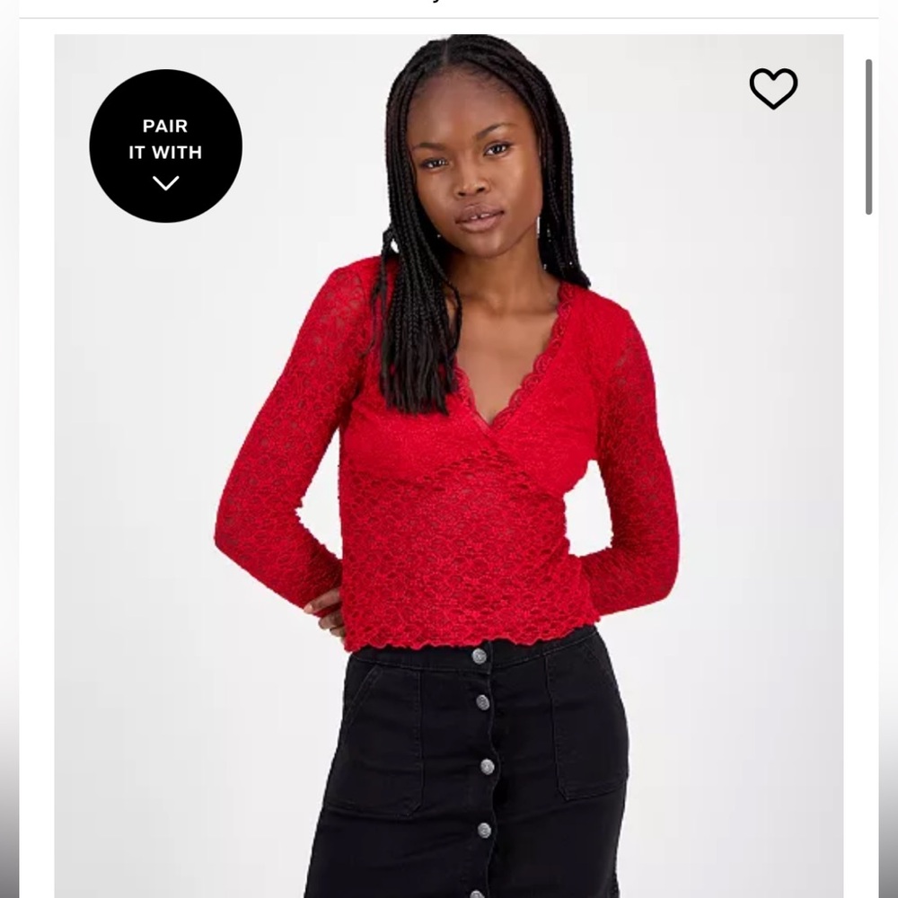 Madden Girl
Red Lace‎ Long-Sleeve Top S